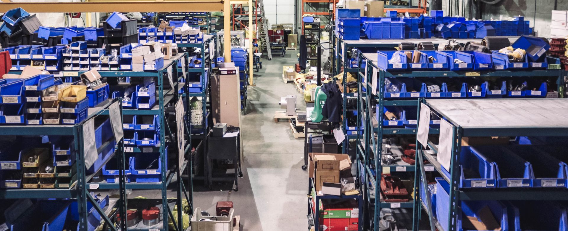Gear motor parts warehouse and assembly facility